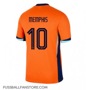 Niederlande Memphis Depay #10 Replik Heimtrikot EM 2024 Kurzarm